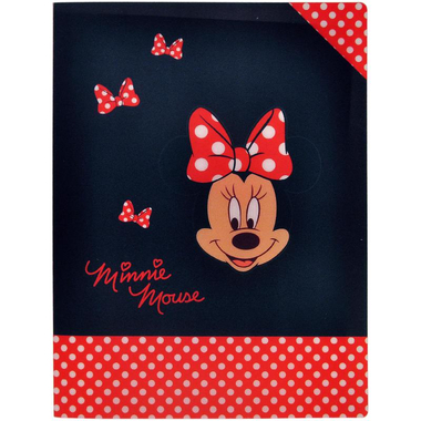 Disney Minnie File Catalogue, 20 Pockets, A4, Black/Red