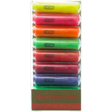 Roco Highlighter, 0.3 mm Chisel Tip, Assorted Color