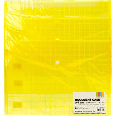 داتا بانك تشيس مغلف ورق، A4، جيب واحد، أصفر