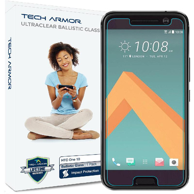 Tech Armor Elite Ballistic Glass Smartphone Screen Protector, AFP Coating, Clear, for (HTC) 10