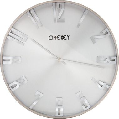 ساعة حائط، شاشة ميكانيكية، مطلي بالنيكل/ رمادي