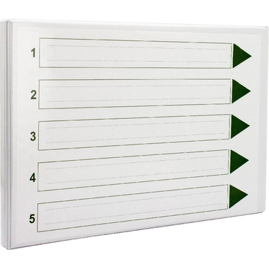 Roco 2 "D" Ring Binder, .50 in ( 12.70 mm ), A3, Plastic/Pressboard, White