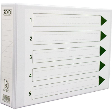 Roco 2 "D" Ring Binder, 2.50 in ( 6.35 cm ), A3, Plastic/Pressboard, White