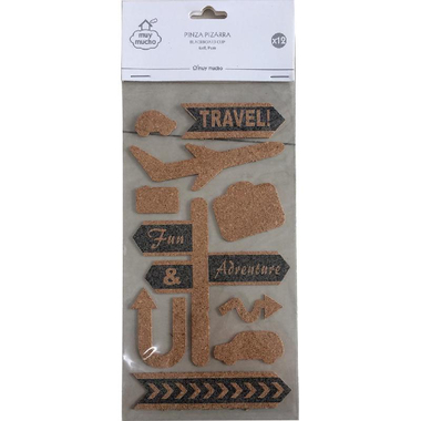 Cork Stickers, Assorted Design, Brown