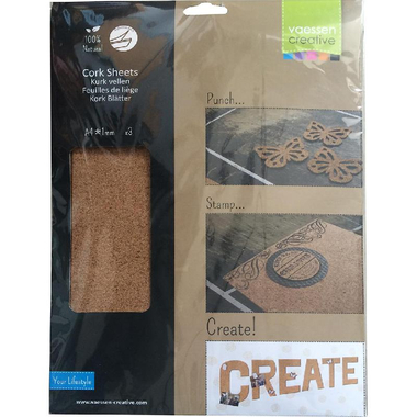 Cork Sheet, Rectangle, Brown