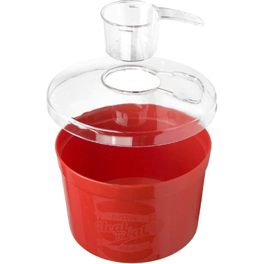 موستارد هيت 'آن' ايت صانعة الفشار في الميكرويف مع كوب قياس أدوات مطبخ مبتكرة، احمر