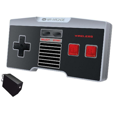 dreamGEAR My Arcade GamePad: NES Classic Edition Controller, Wireless, for NES Classic Mini Console, Grey