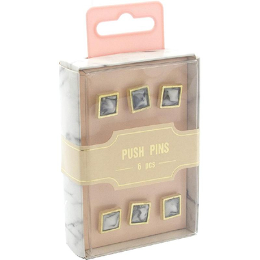 Roco Pushpins, Metal/Wood, Marble