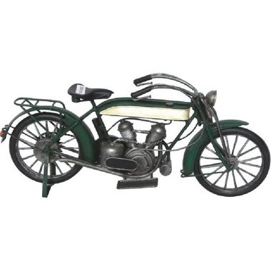دراجة هوائية مركبة كلاسيكية مجسم صغير للديكور، فضي ‎/‎ أخضر