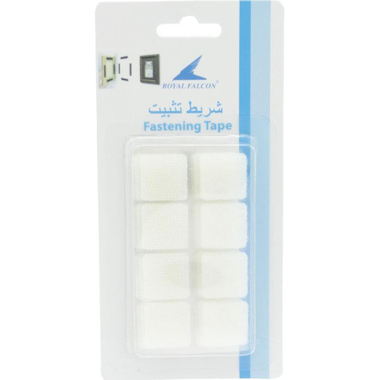 Royal Falcon Adhesive Back Fastener, Square, 22 X 22 mm, White