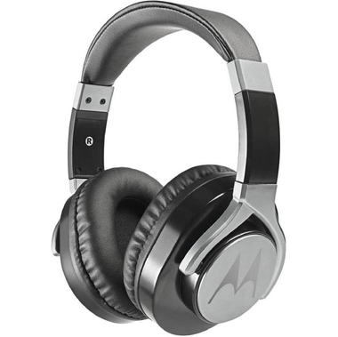 Motorola Pulse Max Over-Ear Headphones, Wired, 3.5 mm Connector, In-line Microphone, Black