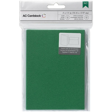 امريكان كرافت مجموعة بطاقات، لون صلب عادي، أخضر،