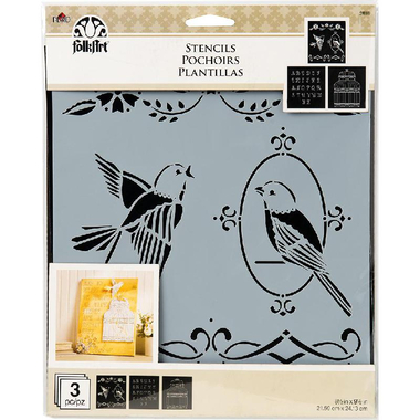 بلايد استانسيل تصميم، قفص الطيور، مجموعة متنوعة، مايلر