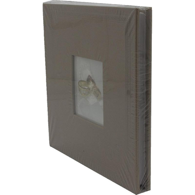 البوم صور، غطاء PU رمادي مع فتحة نافذة وطباعة ساخنة، بوصة ‎4‎ × ‎6، 100‎ صورة ‎200‎) صفحة)