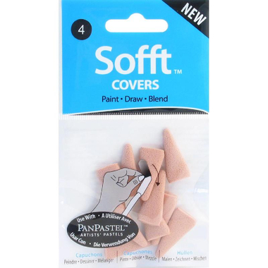 PanPastel Sofft Covers, No. 4 - Sponge Flat Applicator Color Accessory Tool, Brown, 10 Pieces