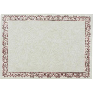 روكو ورقة شهادة، A4، برشمان، كريمي/ وردي