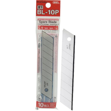 NT CUTTERS BL-10P Cutter Blade Replacement, 18 mm, Titanium, L-Type, for NT.L500GRP