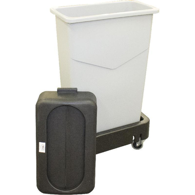 Jiwins Waste Bin with Swivel Cover, 20.00 l ( 4.40 gl ), Plastic, Grey