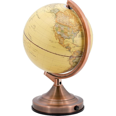 الكرة الارضية، عربي، مع ضوء، (20.00 سم (7.87 بوصة، كريمي