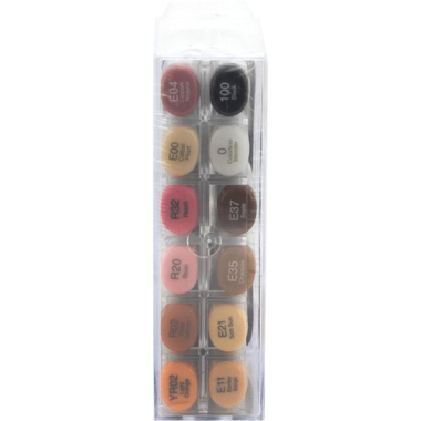 COPiC Sketch Skin Tone Set (12 Colors) Graphic Art Marker, Assorted Color, Twin Tip