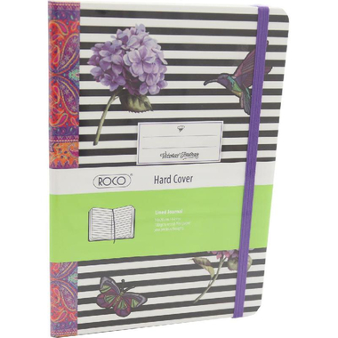 Roco Memo Notebook, Butterfly, A5, 128 Pages (64 Sheets), Lined, Violet