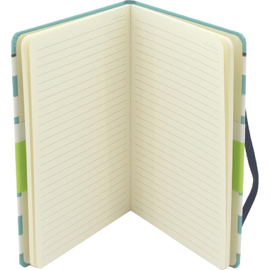 Roco Memo Notebook, Stripes, A5, 192 Pages (96 Sheets), Lined, Mint Green