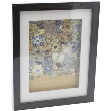 اطار صور، للحائط، بوصة ‎8‎ X ‎6، اسود، أكريليك، خشب