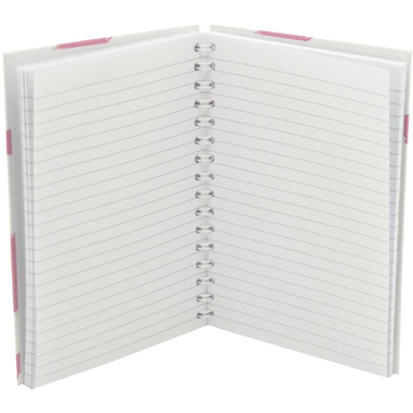 Roco Notebook, "Work Plan", A5, 100 Sheets, Lined, White/Pink