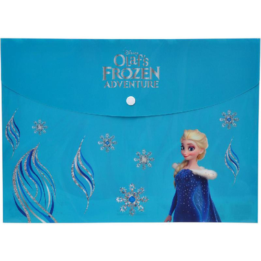 ديزني فروزن مغلف ورق، A4، جيب واحد، ازرق