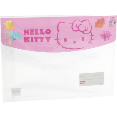 Hello Kitty File Envelope, A4, Clear/Pink