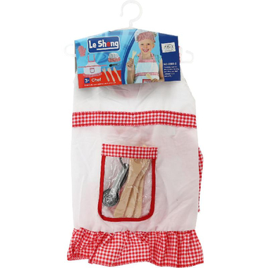 لو شنغ 8 سنوات‎-‎طباخ للبنات - يناسب معظم الاطفال من عمر 3 زي للعب الشخصيات، وردي