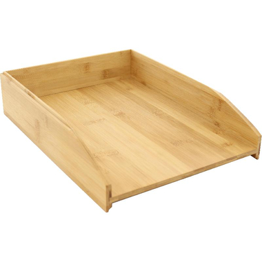 حاوية مستندات مكتبية، مستوى واحد، A4، خيزراني، طبيعي