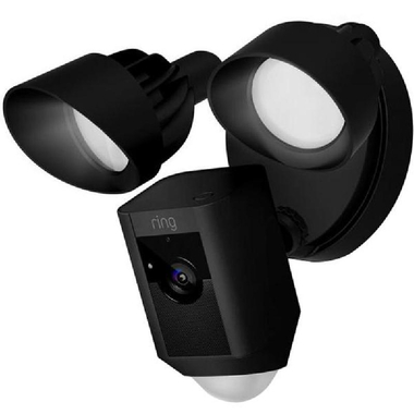 رينج اسود ‎‎-‎‎ فلود لايت كام كاميرا مراقبة ذكية، لاسلكي 2.4 جيجاهرتز، متوافق مع أجهزة آي او اس وأندرويد، اسود