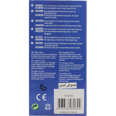 Edu Toys 2-in-1 Handheld Magnifier, 3X/5X Magnification, Round, Clear