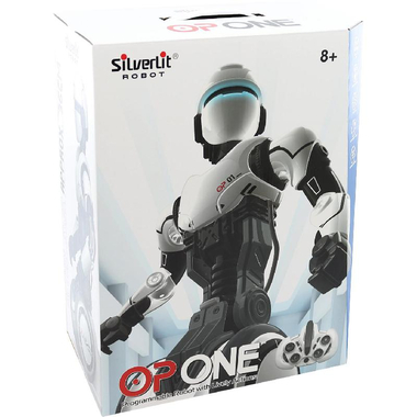 SiLverLit Robo O.P. One Robot - Remote Controlled, White/Black, English, 8 Years and Above