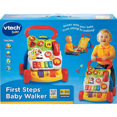 VTech Baby First Steps Baby Walker Preschool Learning Activity Set, English, Below 1 Year