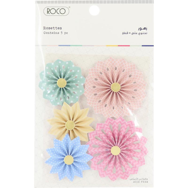 روكو زهور مزينة، باستيل، ألوان متنوعة،