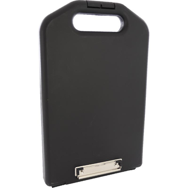 كاسبو سنادة ورق بمشبك وخزينة، A4، PP بلاستيك، اسود