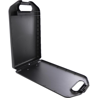 كاسبو سنادة ورق بمشبك وخزينة، A4، PP بلاستيك، اسود