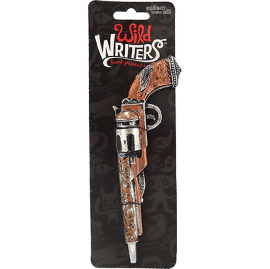 Wild Writers Polystone Pistol Dry Ink Pen, Blue Ink Color, Medium, Ballpoint