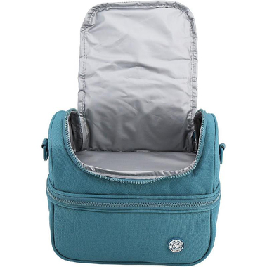 Atrium Lunch Bag, Metal Zipper, Green