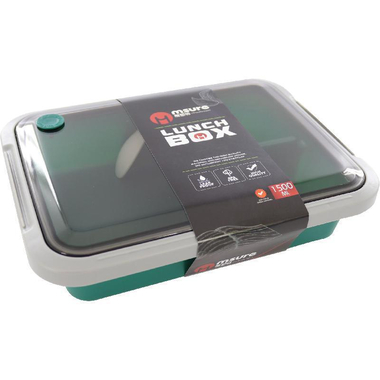 علبة غداء، دفع وسحب ‎-‎ مستطيل، اخضر