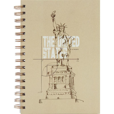 روكو دفتر، تمثال الحرية، A5، 100‎ ورقة، مسطر، رمادي