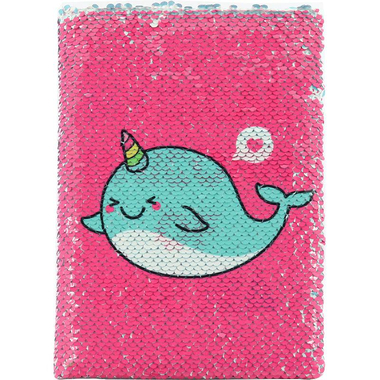 Roco Exercise Book, Unicorn Dolphin, A5, 80 Sheets, Single Ruled (Arabic), Pink/Blue