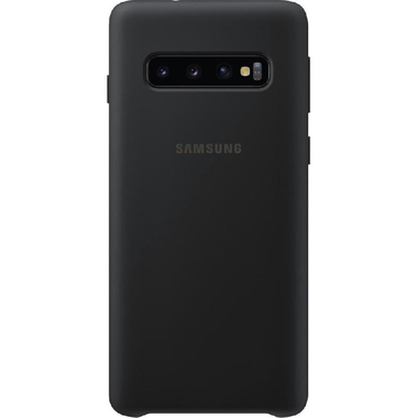Samsung Silicone, Back Cover Mobile Case, for (Samsung) Galaxy S10, Black