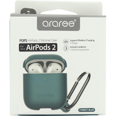 Araree POPS Headset Case Cover, for Apple AirPods, Forest Blue