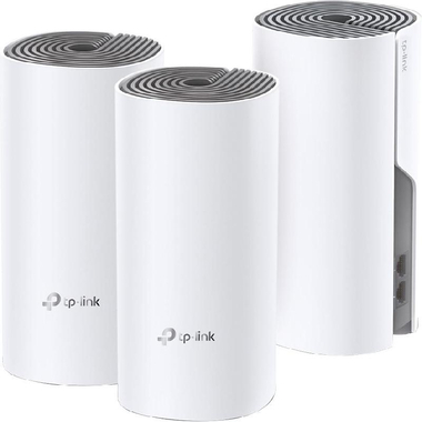 TP-Link Deco E4 (3-pack) Whole Home Mesh Wi-Fi, Wireless AC (802.11ac), Dual Band (2.4 GHz/5 GHz), up to 64 Devices, 2 Port (LAN), White