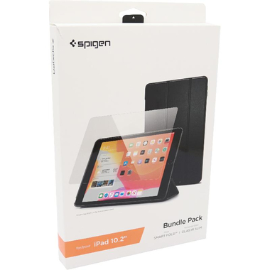 Spigen Bundle Pack Tablet Case with Screen Protector, for iPad 10.2 - 2019, Black