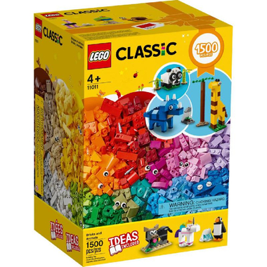 LEGO Classic Bricks and Animals Interlocking Bricks Set, 4 Years and Above
