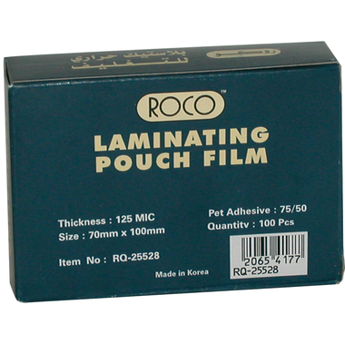 Roco Thermal Laminating Film, 70 X 100 mm, 125 mic, Clear
